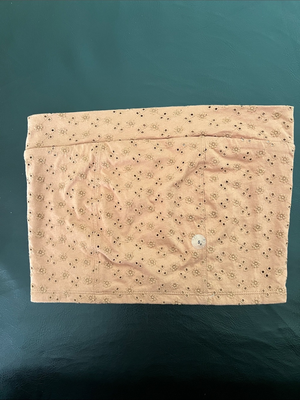 Aeropostale Peach Eyelet Strapless Top